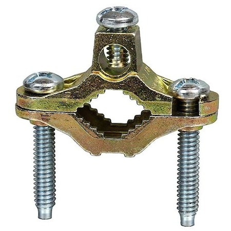 Dottie L.H. Dottie 1/2''-1'' Pressure Cast Brass Plated Bare Ground Clamp, 25PK 20B